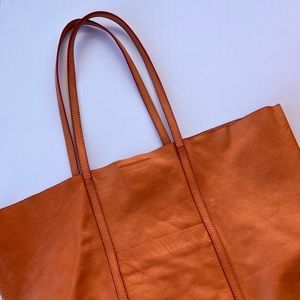 Leather tote, banana republic